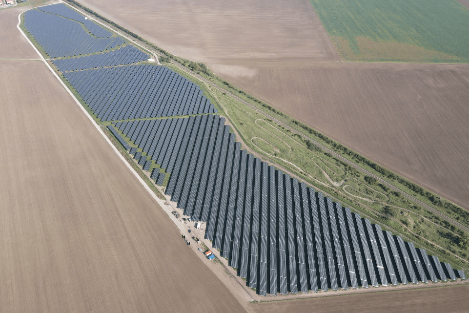 Solarpark Henschleben: Blick von oben