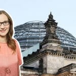 Lisa Badum vor dem Bundestag