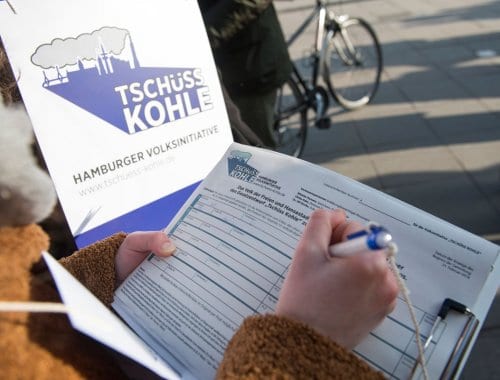 Über 20.000 Unterschriften sammelte die Initiative "Tschüss Kohle" © Bente Stachowske