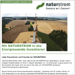 NATURSTROM-Newsletter Dezember 2014
