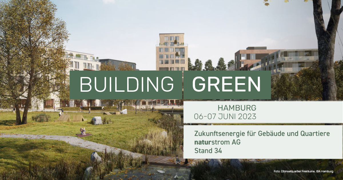 naturstrom auf der Building Green in Hamburg Stand 34